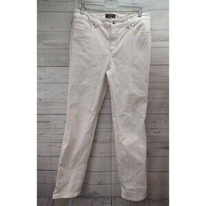 Chicos So Lifting Womens Slim Skinny Jeans Denim White Stretch S/6 0.5